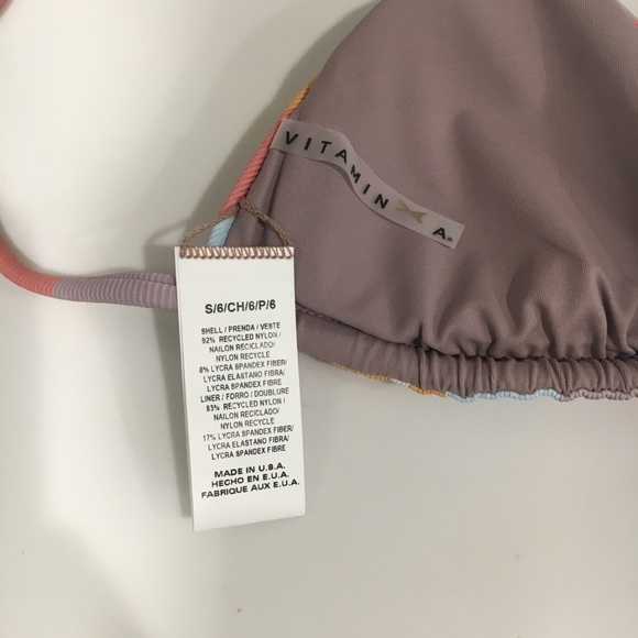 NWT Vitamin A Gia EcoRib Bikini Top | Small - Picture 6 of 7